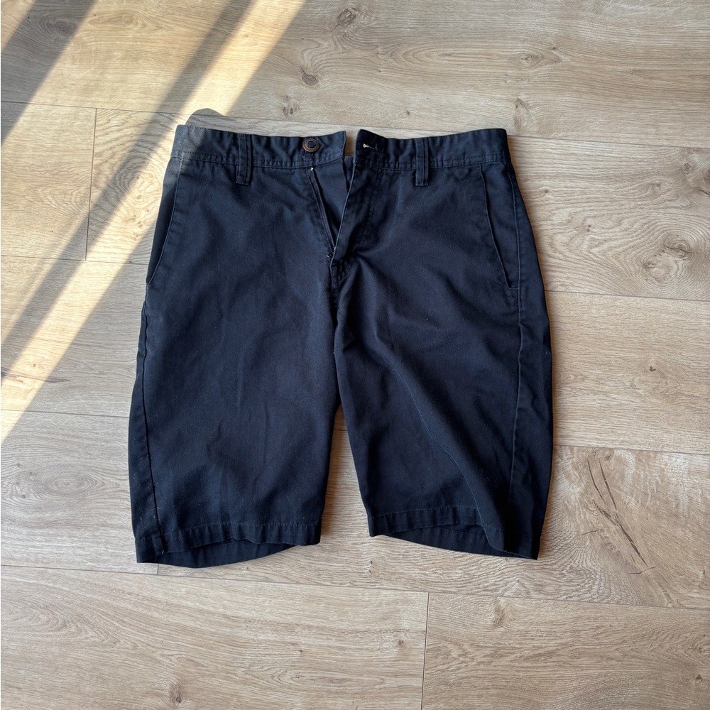 Volcom Men's True to This Black Flat Front Shorts
